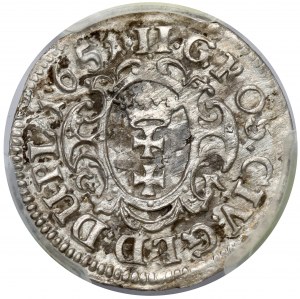John II Casimir, Two-horn Gdansk 1651 GR - with BOTTOM - rare