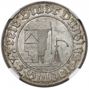 Wolne Miasto Gdańsk, 5 guldenów 1932 Żuraw - rzadkie