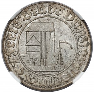 Freie Stadt Danzig, 5 Gulden 1932 Kranich - selten