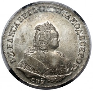 Russia, Elisabetta, Rublo 1745, San Pietroburgo