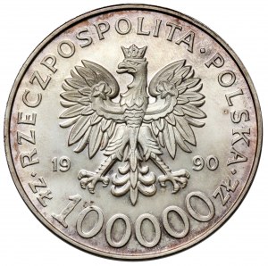 100.000 PLN 1990 Solidarietà - varietà A