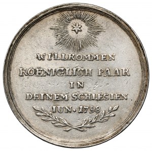 Slesia, medaglia della visita della coppia reale 1798 - rara