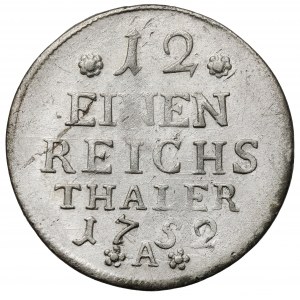 Prusy, Friedrich II, 1/12 talara 1752-A, Berlin