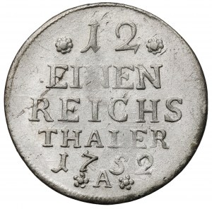 Prussia, Friedrich II, 1/12 thaler 1752-A, Berlin