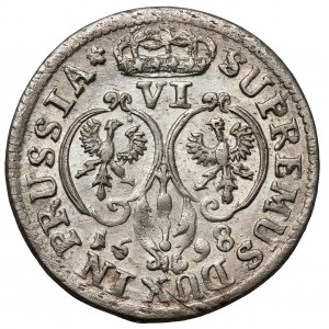 Prusy-Brandenburgia, Friedrich III, Szóstak 1698 SD, Königsberg