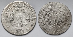 Germany, Prussia, Sixpacks 1709-1752 - set (2pcs)