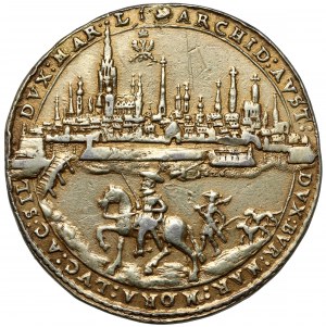 Slezsko, Ferdinand II, medailový tolar 1626, Wrocław - B.RZADKI