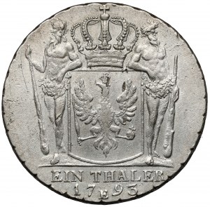 Prusko, Friedrich Wilhelm II, Thaler 1793-E, Königsberg