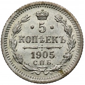 Rosja, Mikołaj II, 5 kopiejek 1905