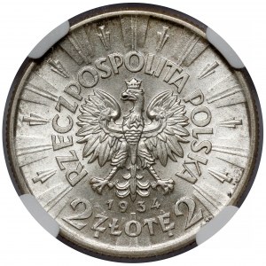 Piłsudski 2 złote 1934 - okazowy egzemplarz