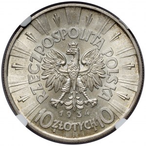 Pilsudski 10 zloty 1934 - official - beautiful