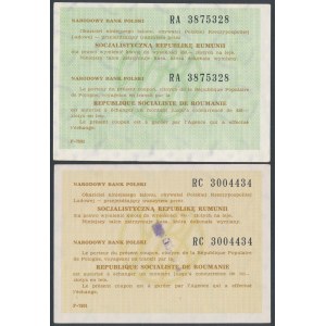 Talony tranzytowe NBP na Rumunię, Em.III - 450 i 900 zł (2szt)