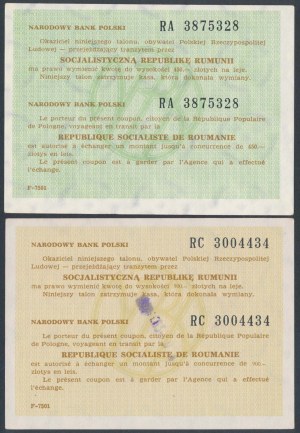 NBP transit vouchers for Romania, Em.III - 450 and 900 zloty (2pcs)