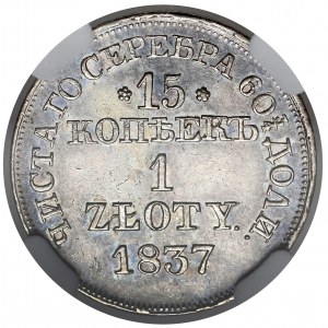 15 kopecks = 1 zloty 1837 MW, Varsovie
