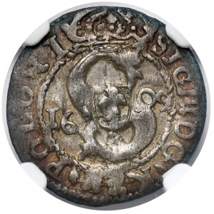 Zygmunt III Waza, Szeląg Ryga 1609 - data na awersie