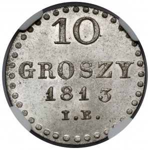 Księstwo Warszawskie, 10 groszy 1813 IB - PIĘKNE