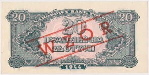 20 złotych 1944 ...owe WZÓR - Az - 000000