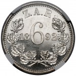 RPA, 6 pensów 1892 - PROOF - nakład 50 sztuk!