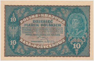 10 mkp 1919 - II Serja P (Mił.25a) - vzácné pro tuto nominální hodnotu - s jedním písmenem