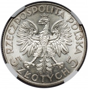 Głowa Kobiety 5 złotych 1933