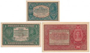 Set of Polish brands 1919-1920 (3pcs)