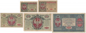 Set of 1/2 - 100 mkp 1916 jeneral / General (5pcs)