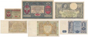 Set of Polish banknotes 1916-1936 (6pcs)