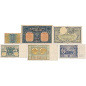 Zestaw banknotów polskich 1916-1936 (6szt)