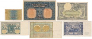 Set of Polish banknotes 1916-1936 (6pcs)