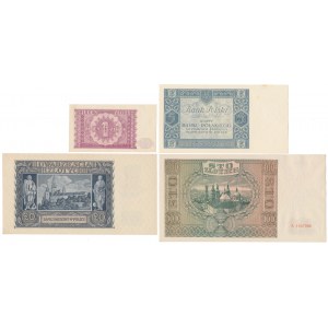 Zestaw banknotów polskich 1930-1946 - ładne stany (4szt)