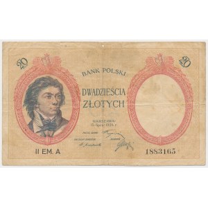 20 złotych 1924 - II EM.A