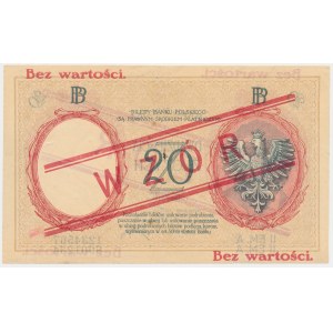 20 złotych 1924 - WZÓR - II EM. A