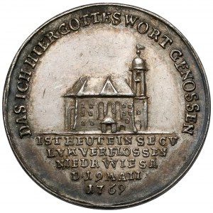 Śląsk, Gryfów Śląski, Medal 1769 - otwarcie nowego kościoła