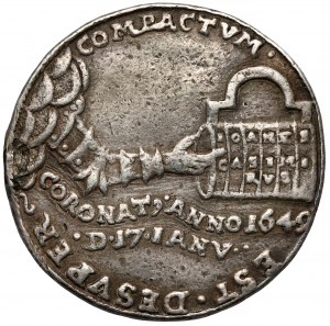 Giovanni II Casimiro, gettone dell'incoronazione 1649 - grande