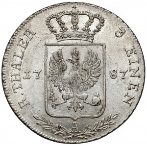 Prusy, Friedrich Wilhelm II, 1/3 thaler 1787-A, Berlin