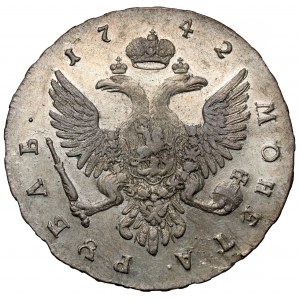 Rosja, Elżbieta, Rubel 1742, Moskwa - B.ŁADNY