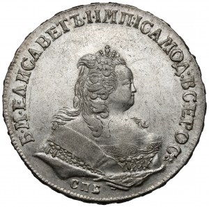 Rusko, Alžběta, rubl 1745 СПБ, Petrohrad