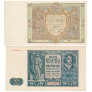 50 złotych 1929 i 50 złotych 1941 - zestaw (2szt)