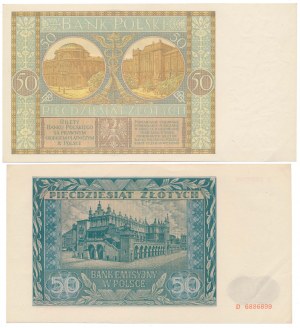 50 Zloty 1929 und 50 Zloty 1941 - Satz (2 Stk.)