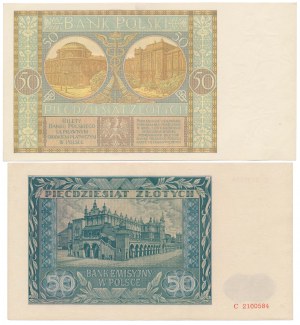 50 zloty 1929 et 50 zloty 1941 - set (2pcs)