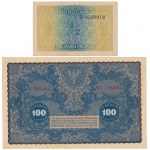 1/2 mkp 1916 Generał i 100 mkp 1919 - zestaw (2szt)