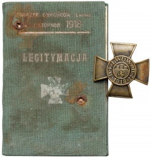 Krzyż Obrony Lwowa [1762] + LEGITYMACJA