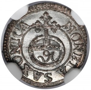 August II Silný, Halerz 1708 ILH, Drážďany - exemplář