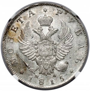 Rusko, Alexander I., rubeľ 1815 МФ - mincovňa