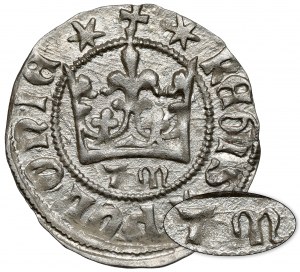 Kazimierz IV Jagiellończyk, demi-penny Cracovie - lettres TM - rareté