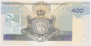 PWPW 400 zloty 1996 - MODELL auf der Vorderseite
