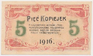 Czestochowa, 5 kopecks 1916 - 5 figures