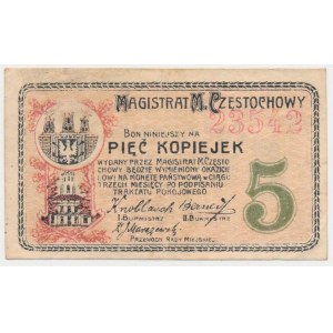 Częstochowa, 5 kopiejek 1916 - 5 cyfr