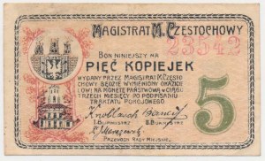 Czestochowa, 5 kopecks 1916 - 5 figures