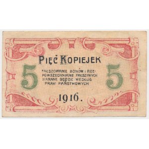 Częstochowa, 5 kopiejek 1916 - 5 cyfr
